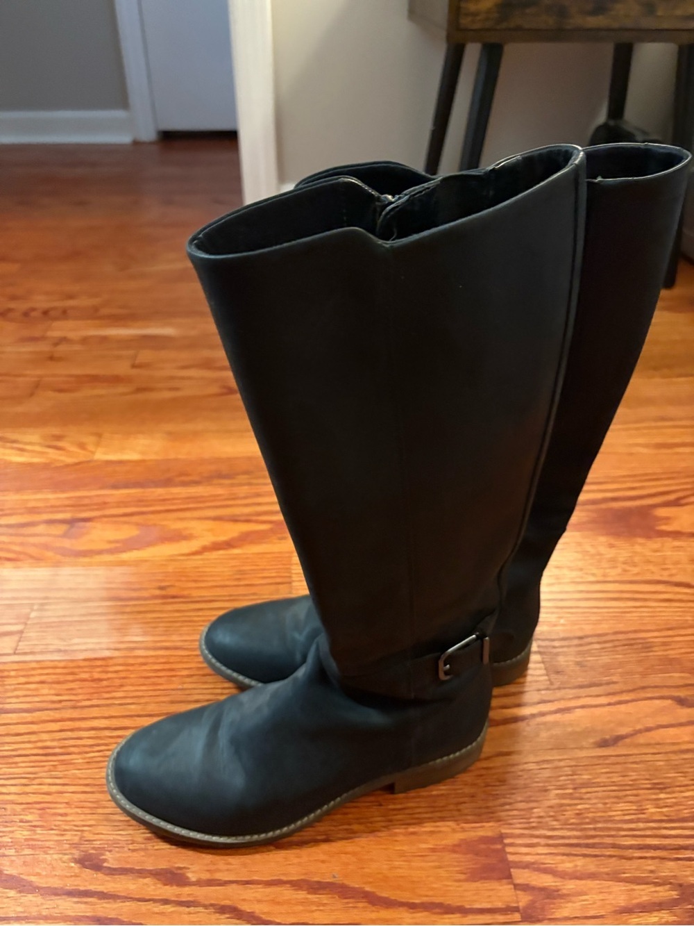 Clarks Black Leather Over-the-Knee Riding Boots - Picture 5 of 7